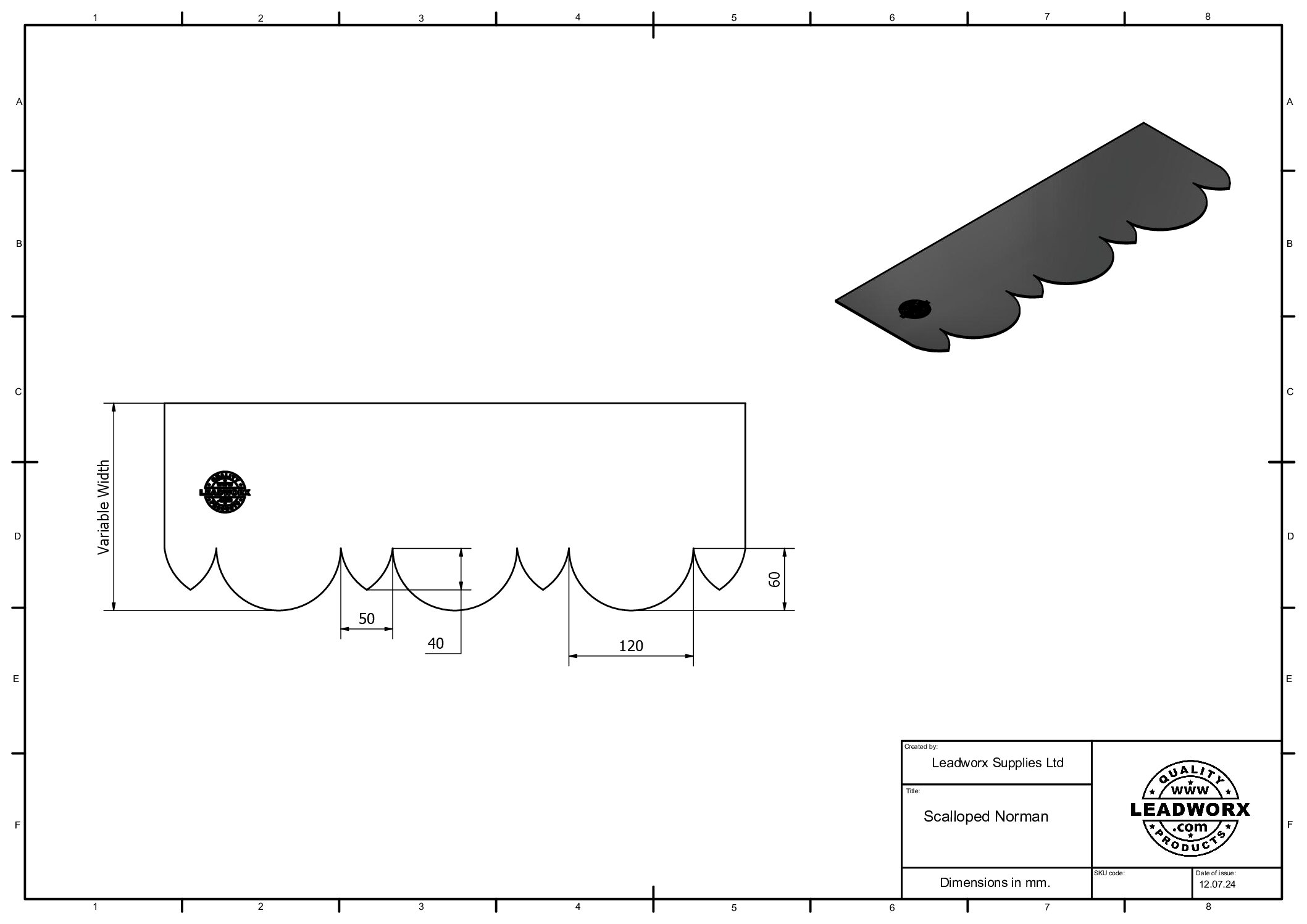 Scalloped Lead Norman - Image 3